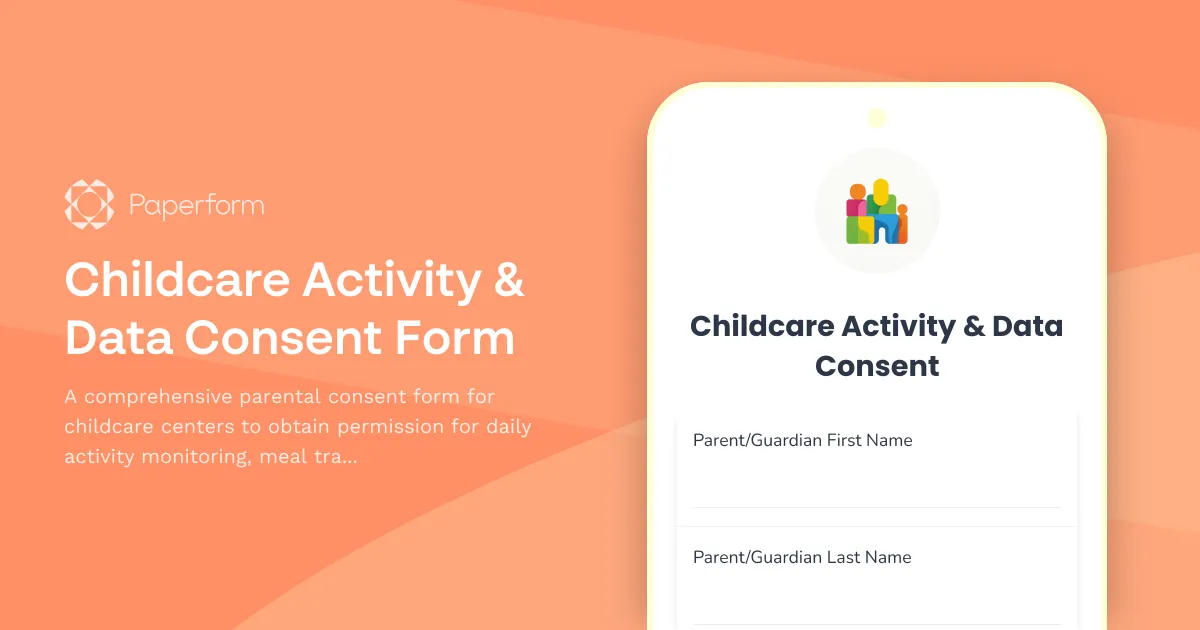 Childcare Activity & Data Consent Form