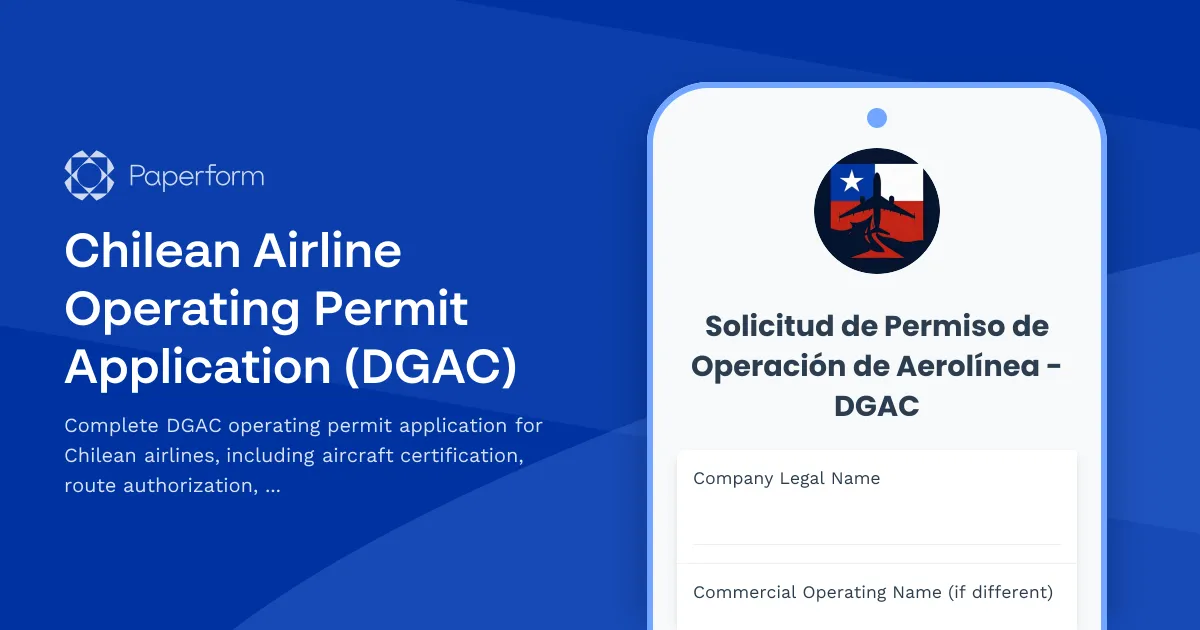 Chilean Airline Operating Permit Application (DGAC)