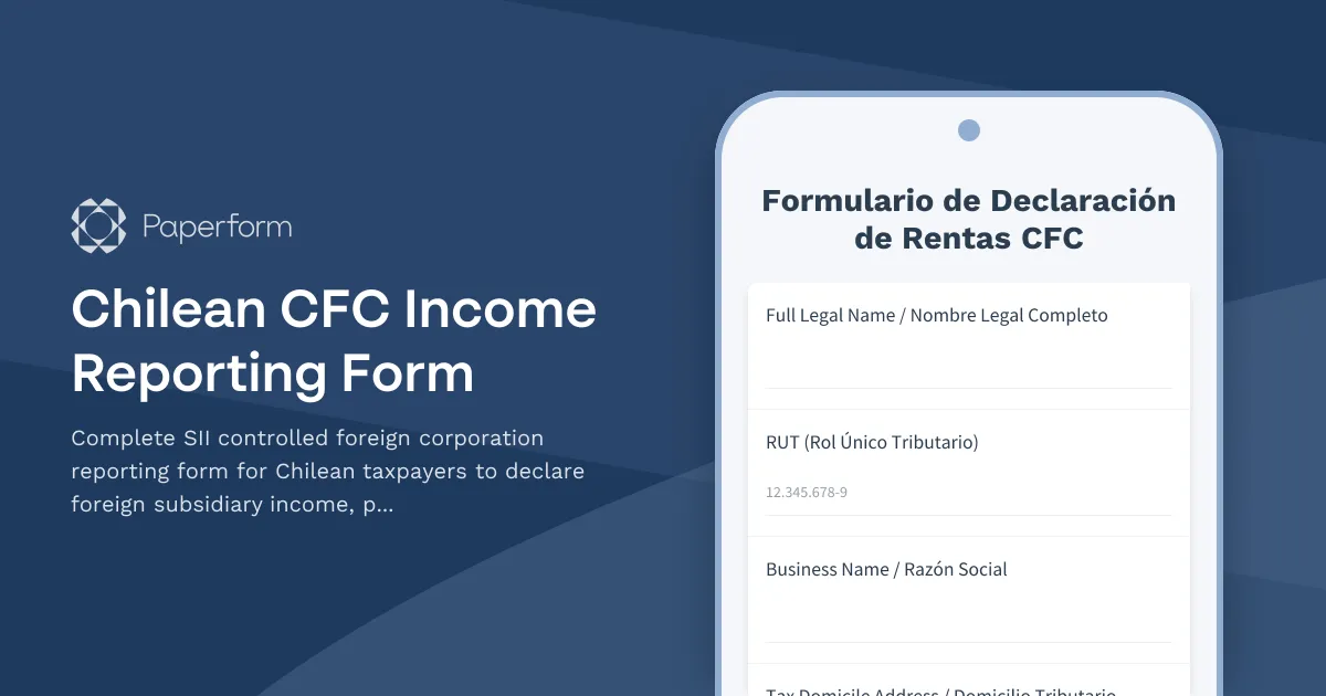 Chilean CFC Income Reporting Form