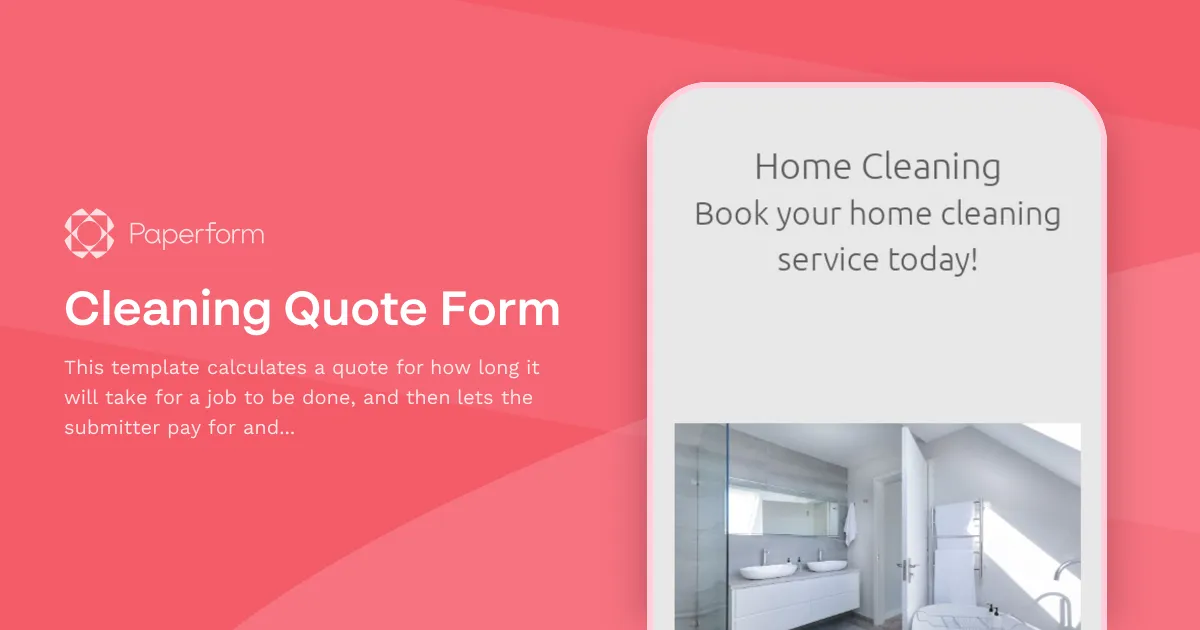 Cleaning Quote Form