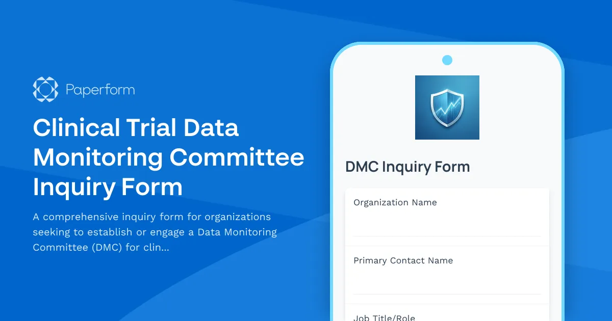 Clinical Trial Data Monitoring Committee Inquiry Form