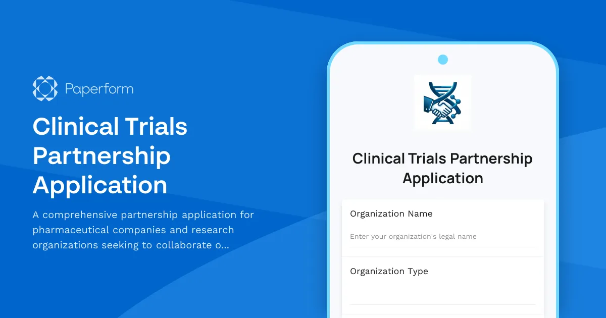 Clinical Trials Partnership Application