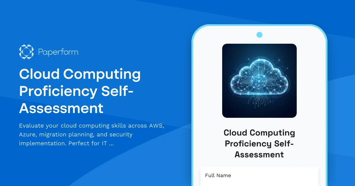 Cloud Computing Proficiency Self-Assessment