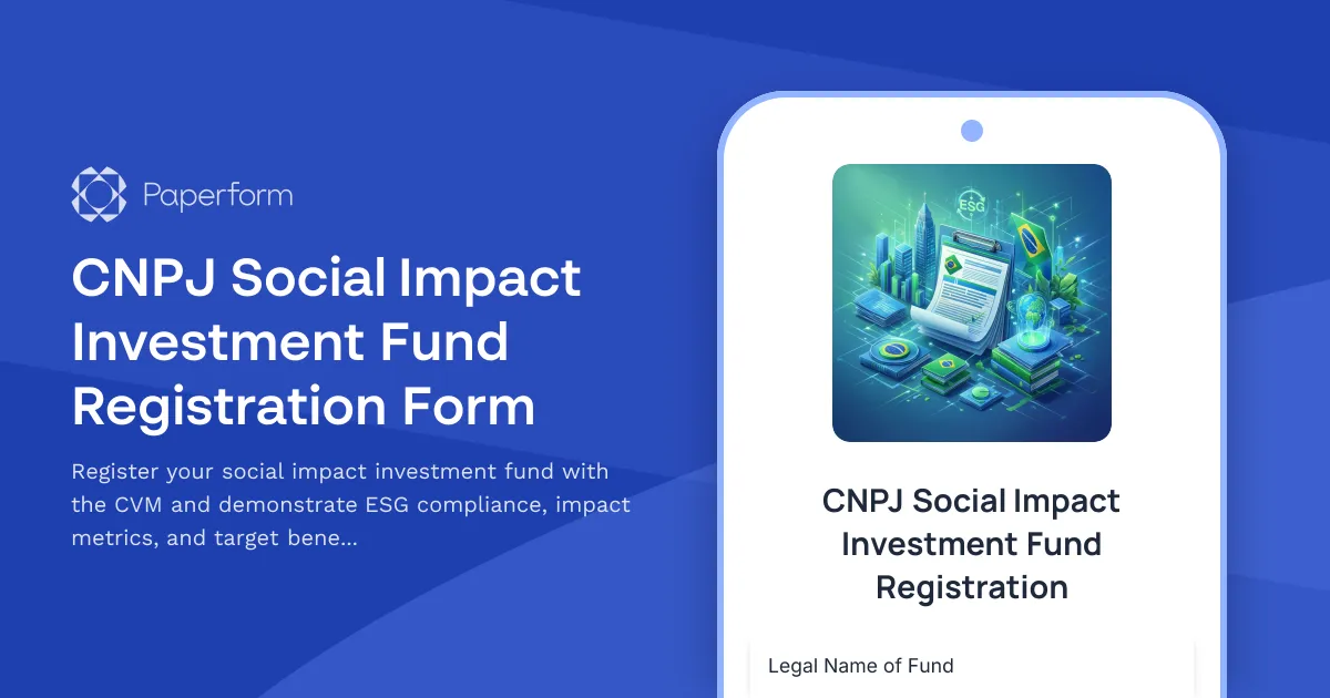 CNPJ Social Impact Investment Fund Registration Form