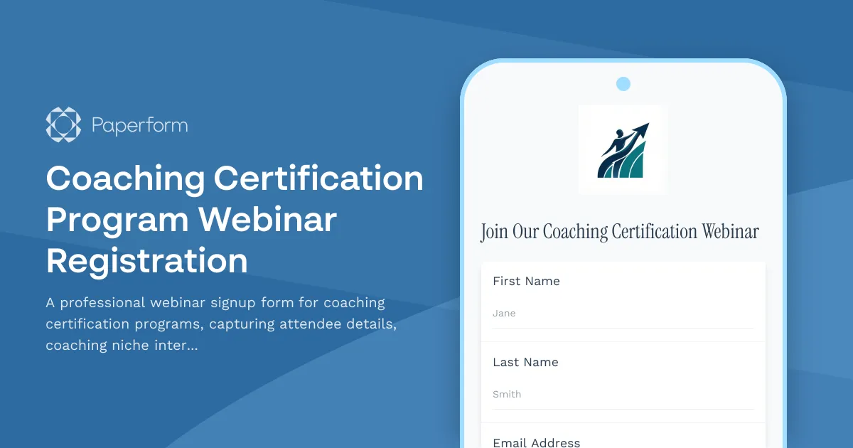 Coaching Certification Program Webinar Registration