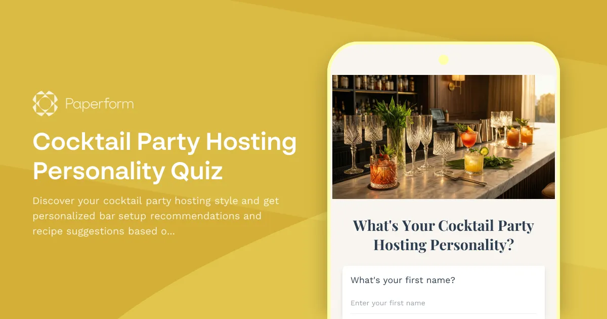 Cocktail Party Hosting Personality Quiz