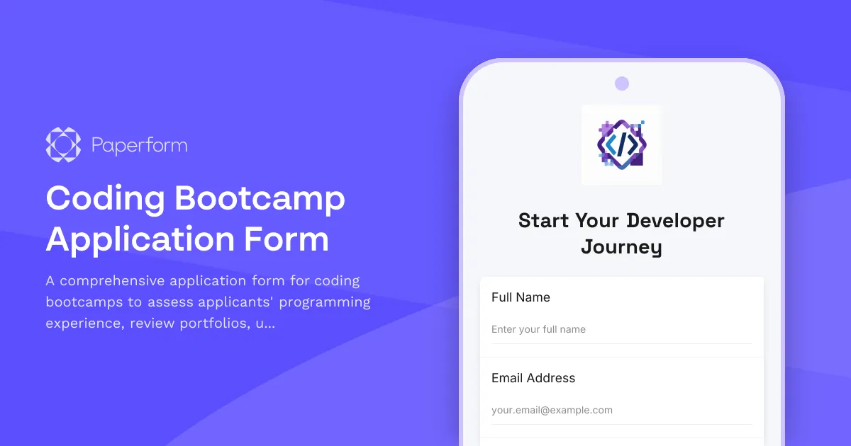 Coding Bootcamp Application Form
