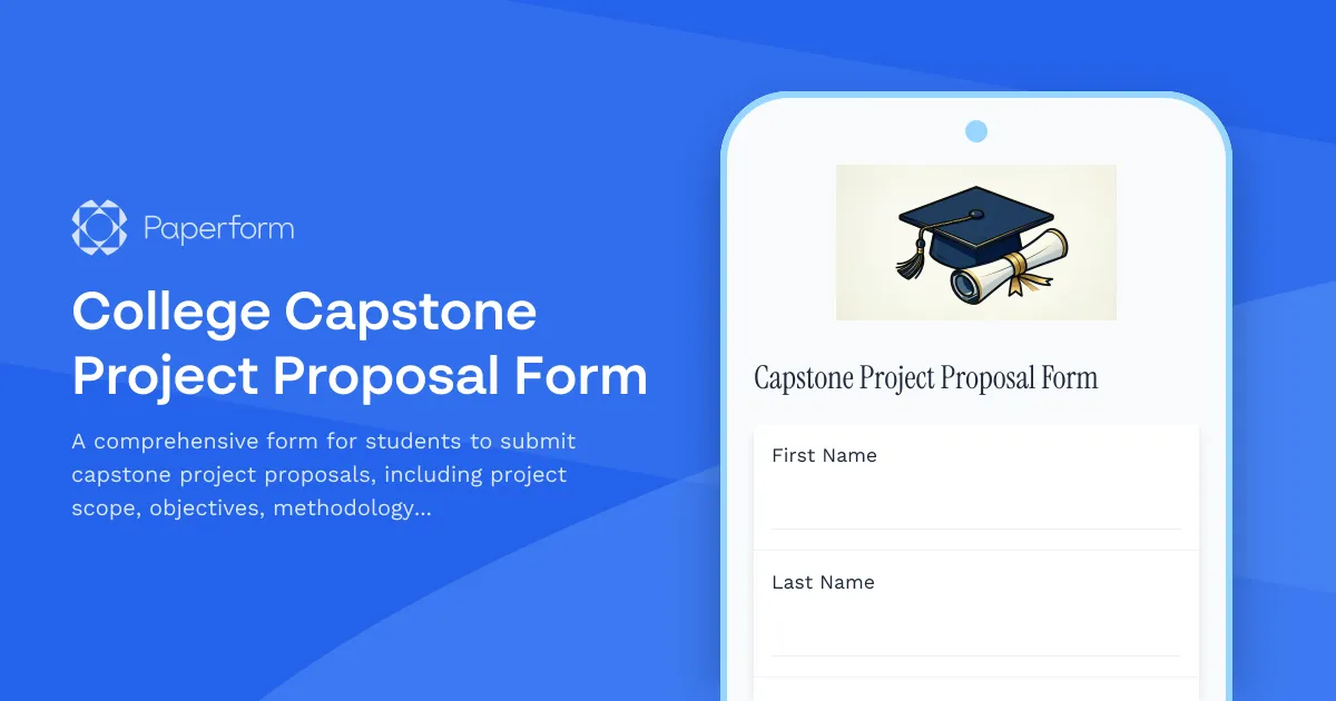 College Capstone Project Proposal Form