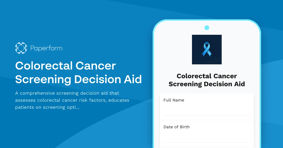 Colorectal Cancer Screening Decision Aid