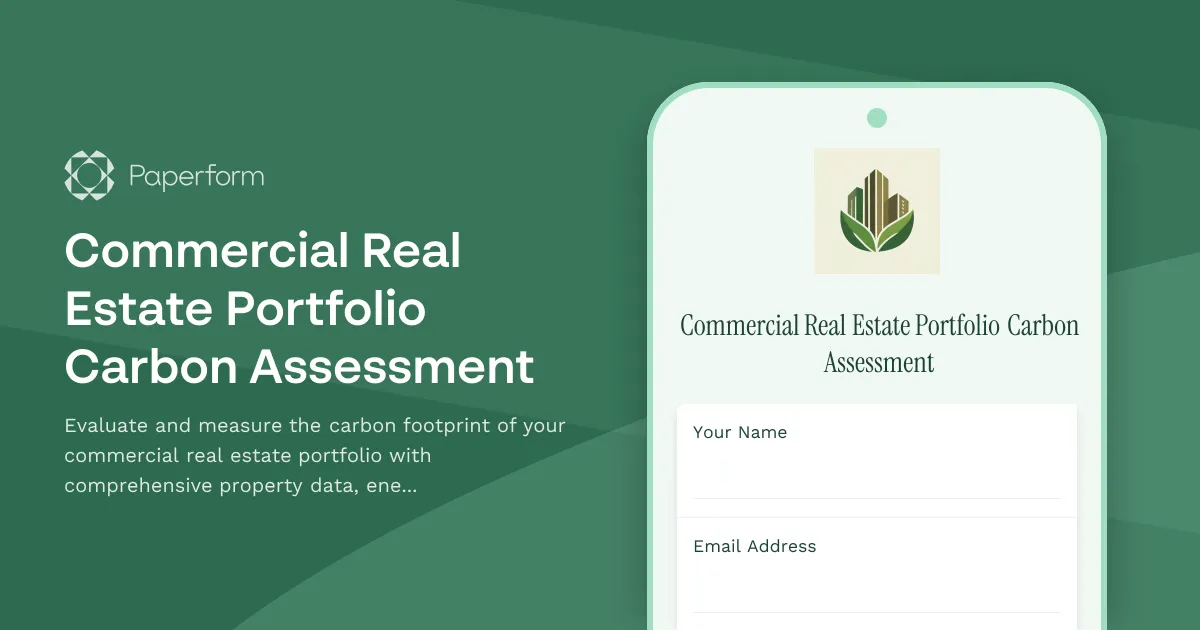 Commercial Real Estate Portfolio Carbon Assessment