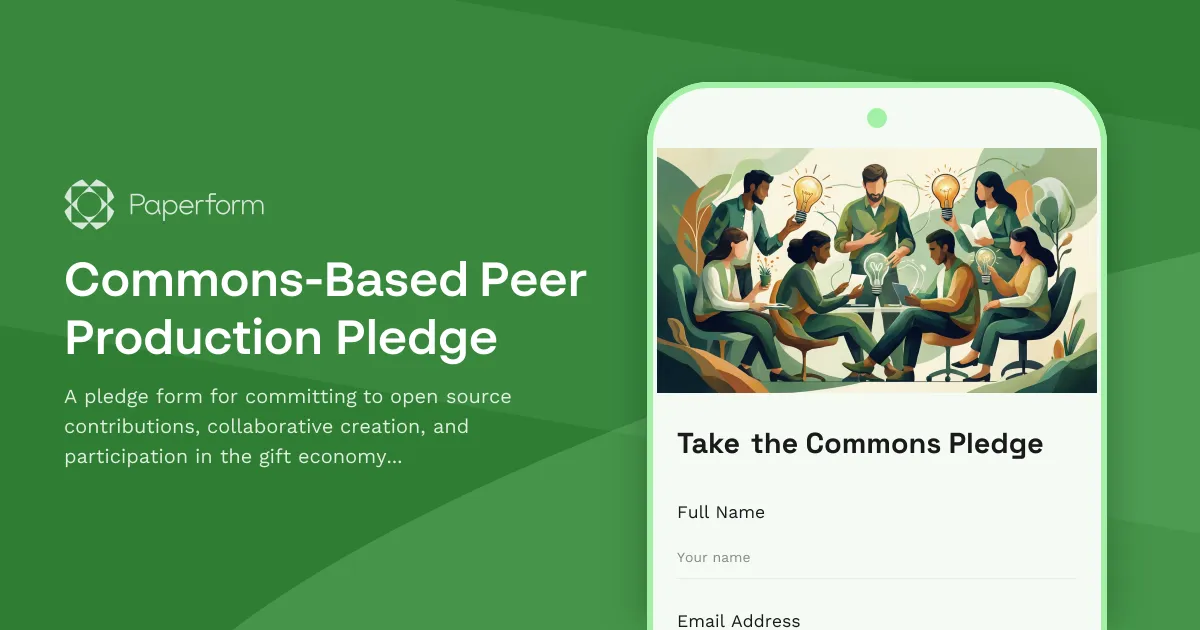 Commons-Based Peer Production Pledge