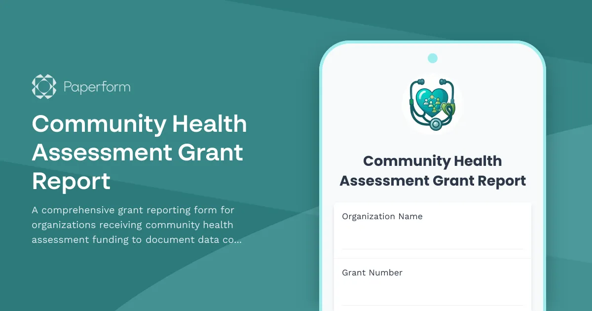 Community Health Assessment Grant Report