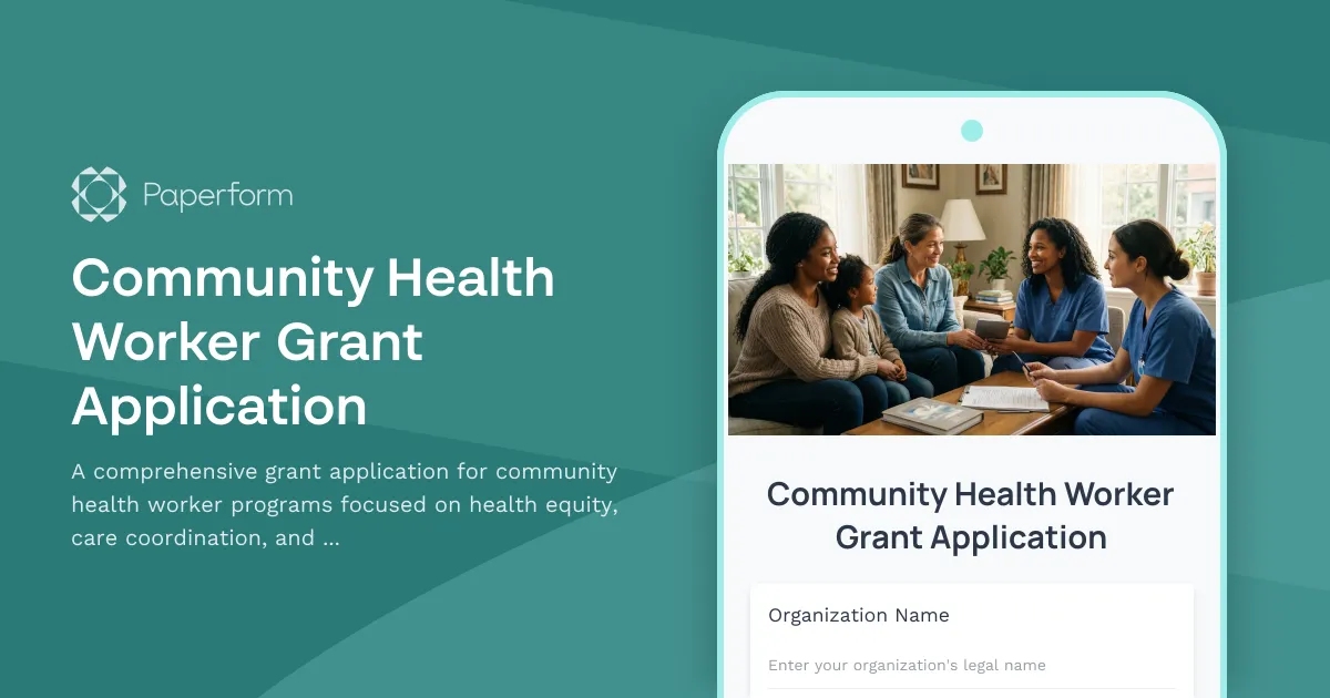 Community Health Worker Grant Application