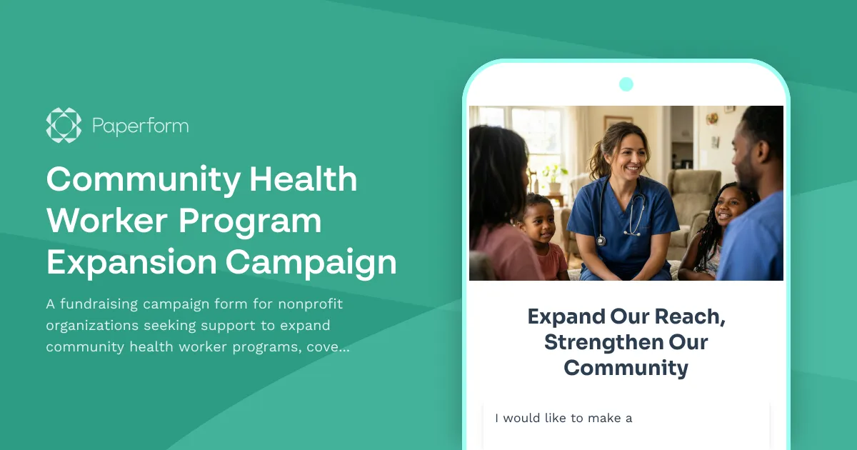 Community Health Worker Program Expansion Campaign