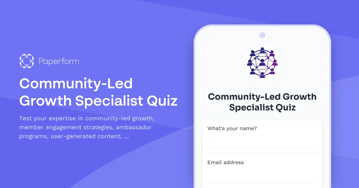 Community-Led Growth Specialist Quiz