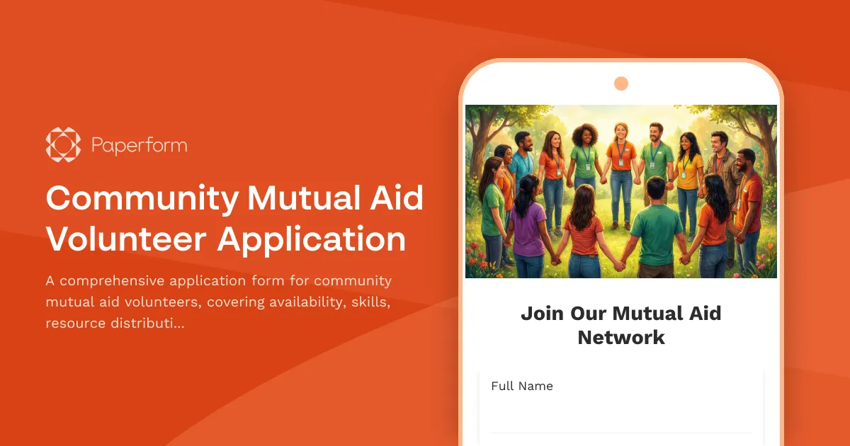 Community Mutual Aid Volunteer Application