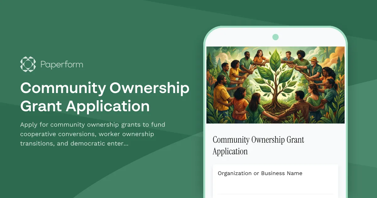 Community Ownership Grant Application