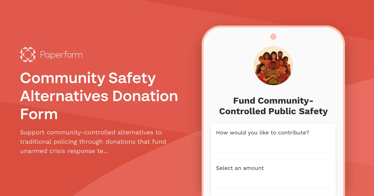 Community Safety Alternatives Donation Form