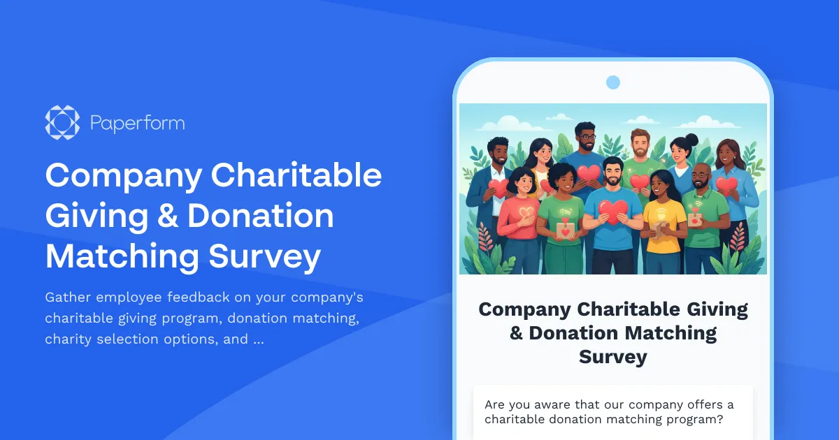 Company Charitable Giving & Donation Matching Survey