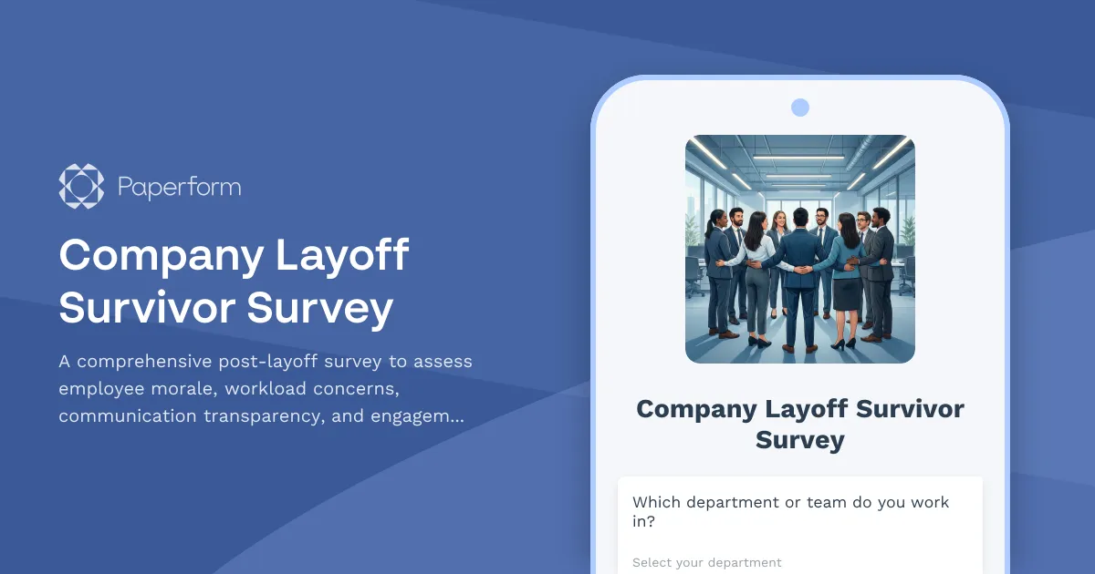 Company Layoff Survivor Survey
