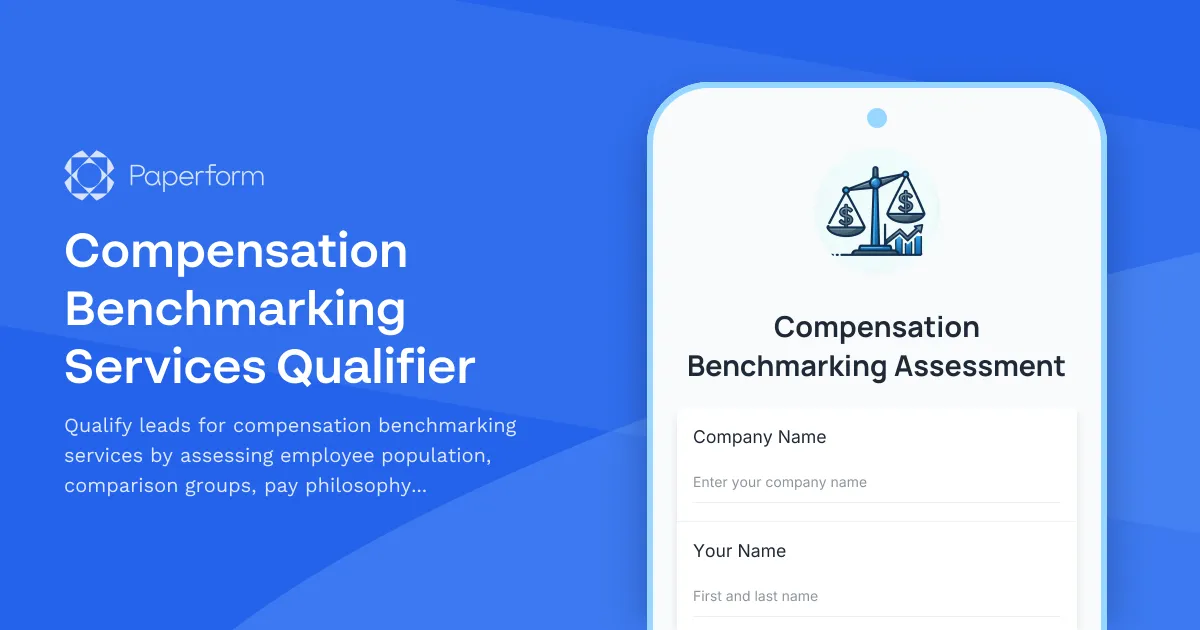 Compensation Benchmarking Services Qualifier