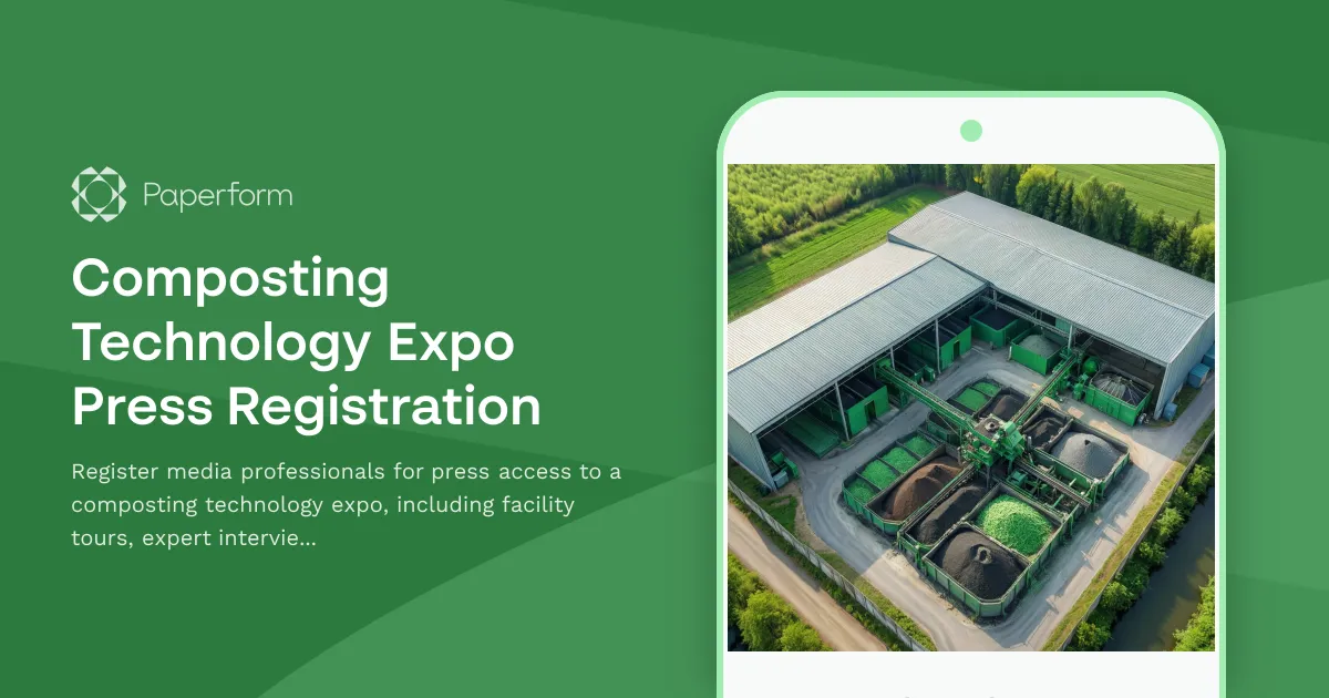 Composting Technology Expo Press Registration