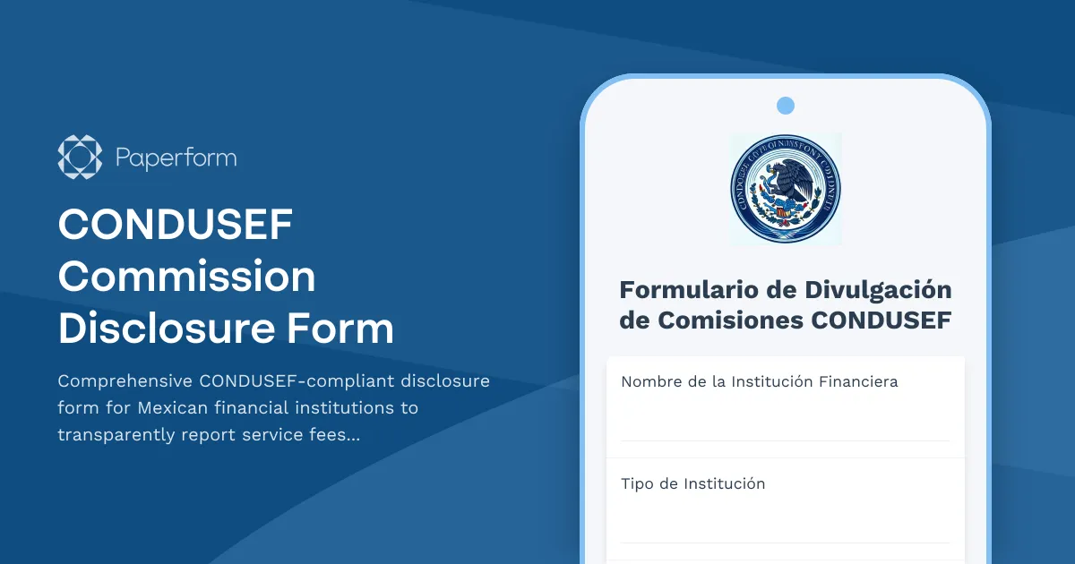 CONDUSEF Commission Disclosure Form