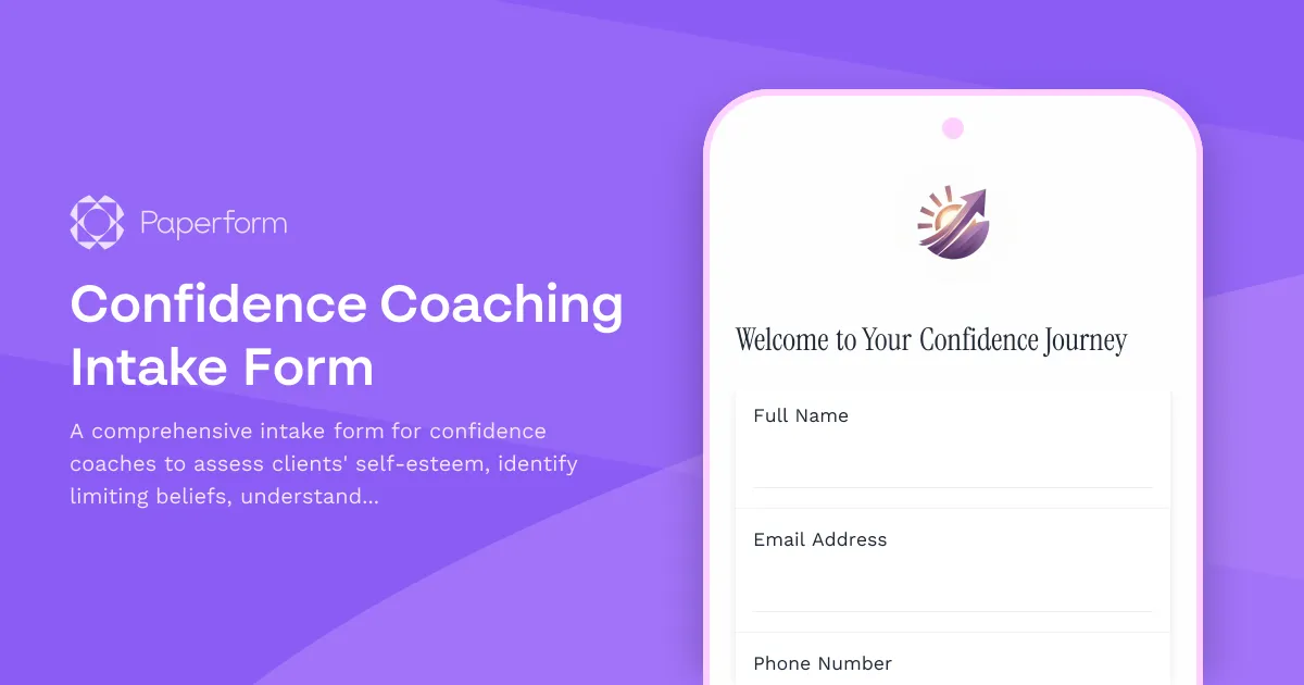 Confidence Coaching Intake Form