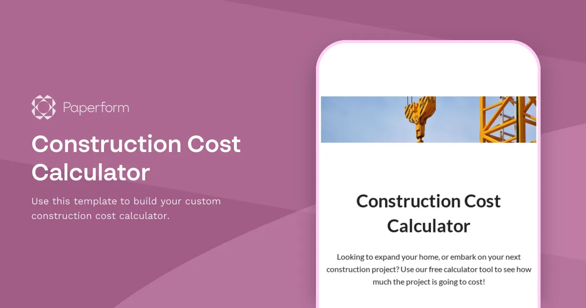 Construction Cost Calculator