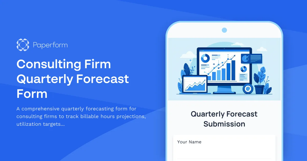 Consulting Firm Quarterly Forecast Form