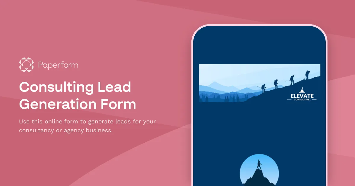 Consulting Lead Generation Form