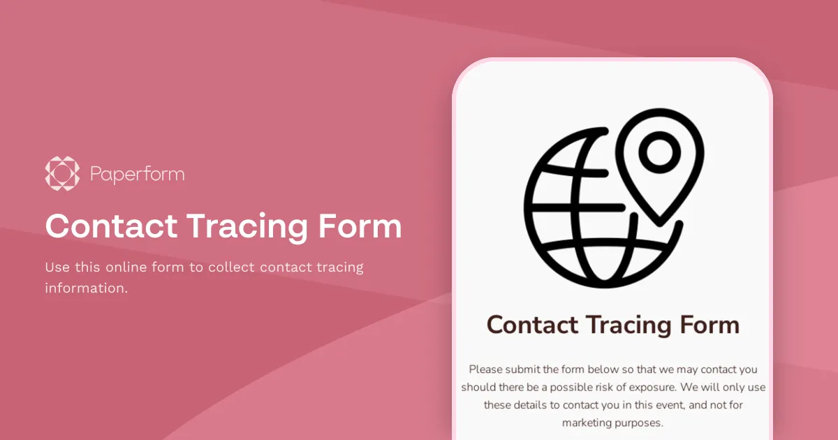 Contact Tracing Form