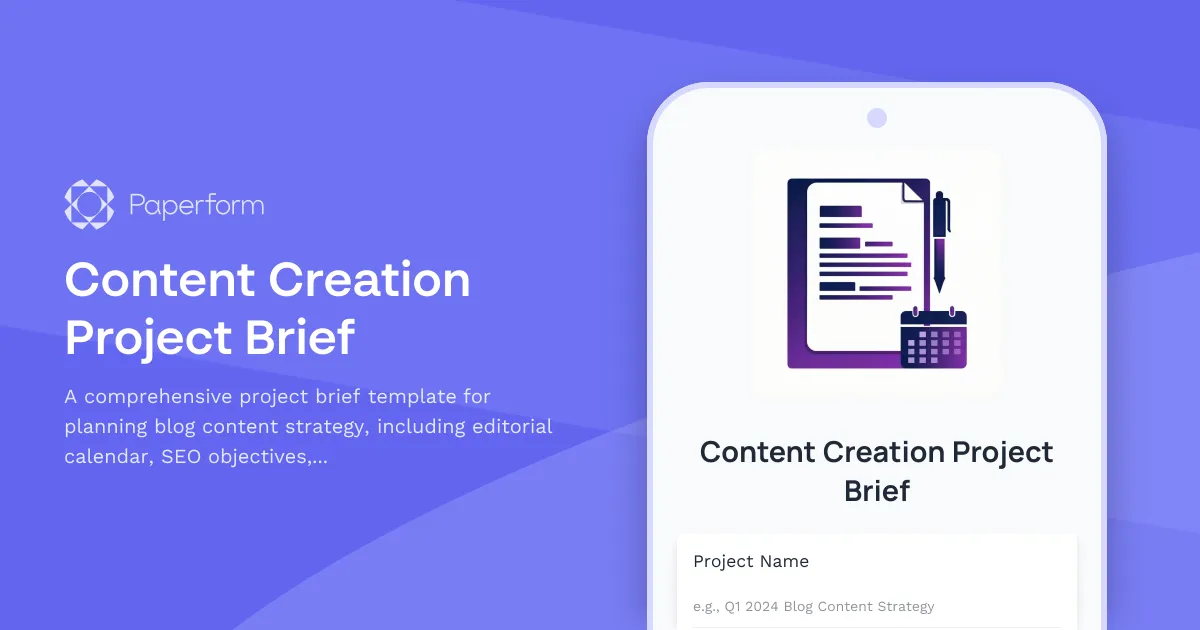 Content Creation Project Brief