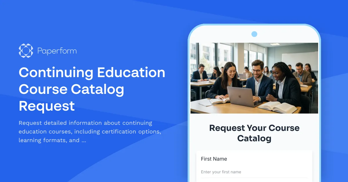 Continuing Education Course Catalog Request