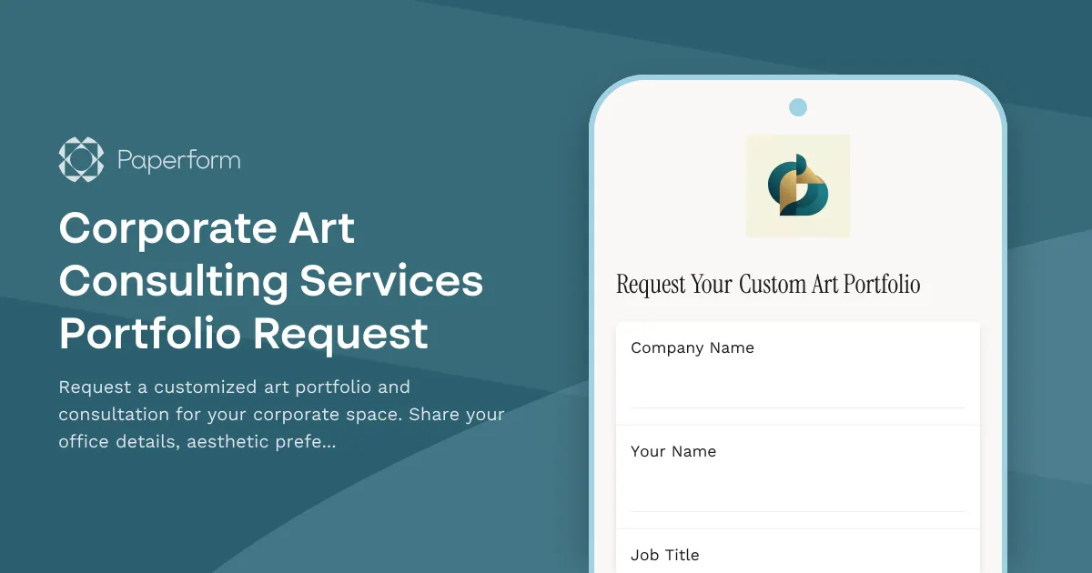 Corporate Art Consulting Services Portfolio Request