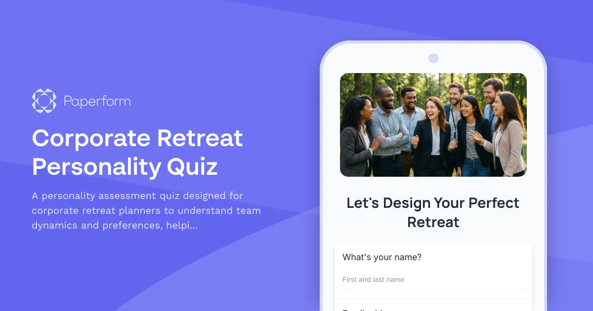 Corporate Retreat Personality Quiz