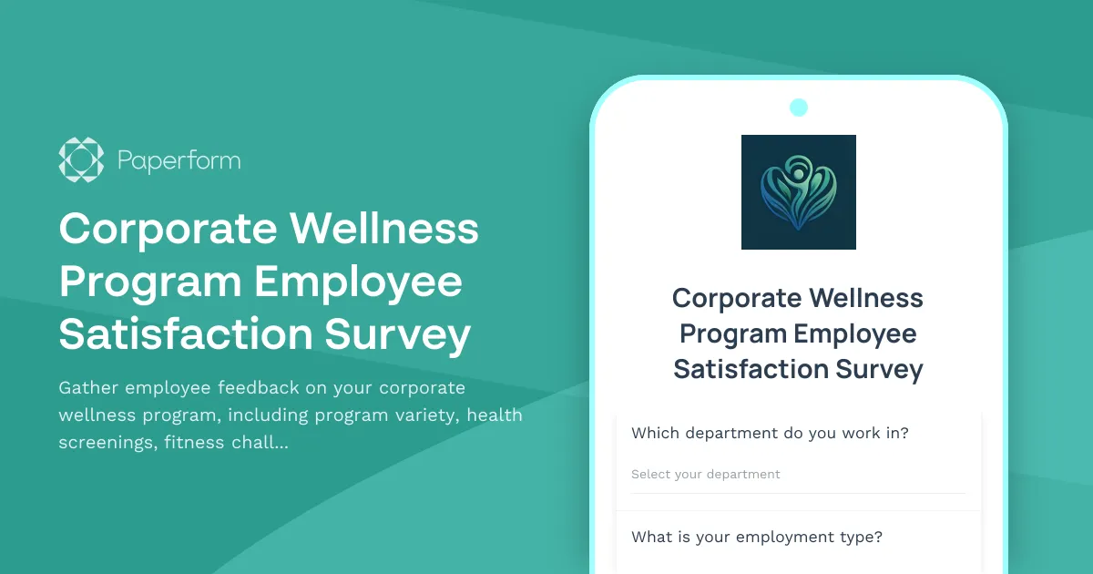 Corporate Wellness Program Employee Satisfaction Survey