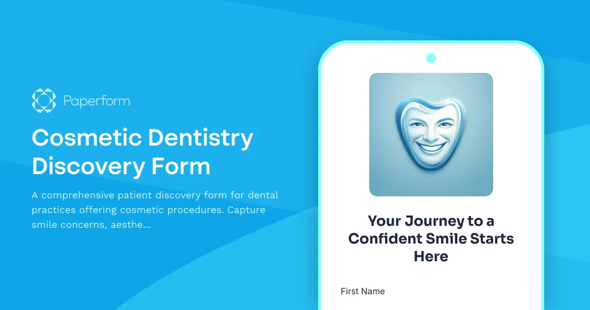 Cosmetic Dentistry Discovery Form