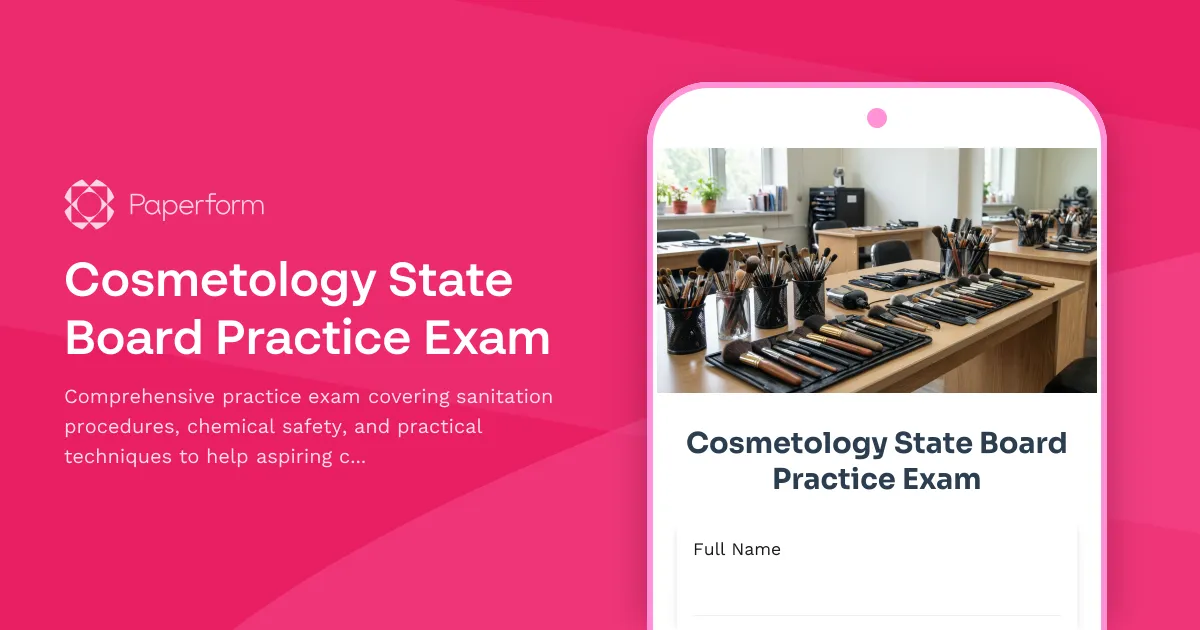 Cosmetology State Board Practice Exam