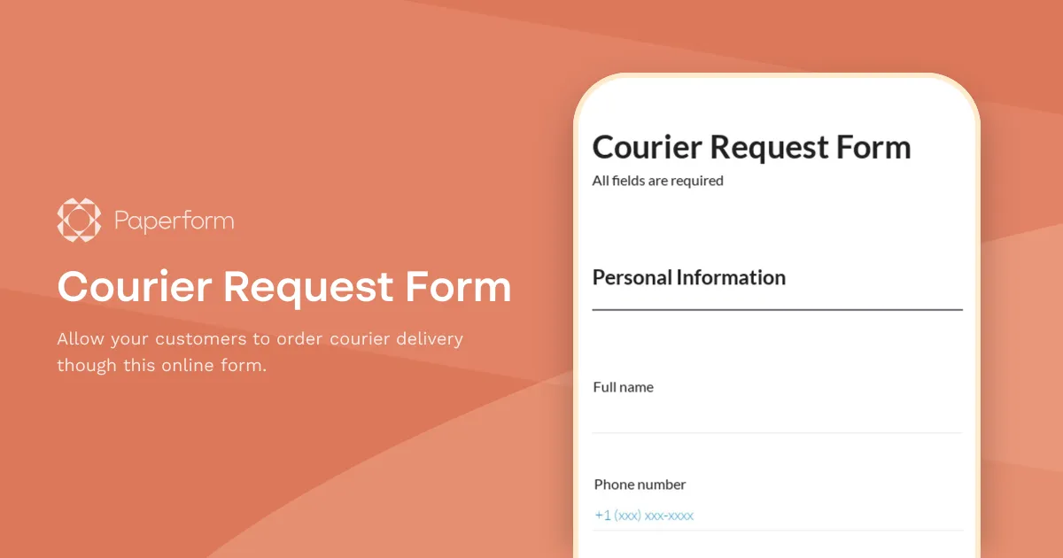 Courier Request Form