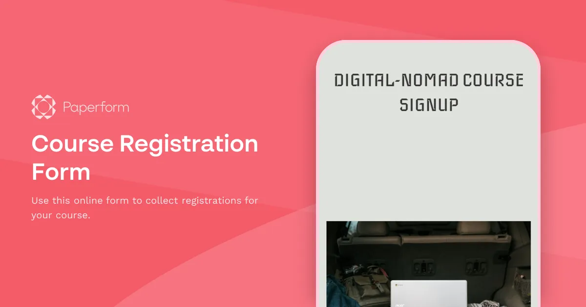 Course Registration Form