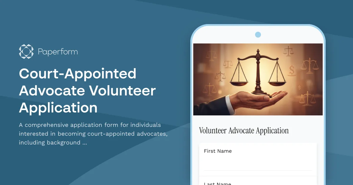 Court-Appointed Advocate Volunteer Application