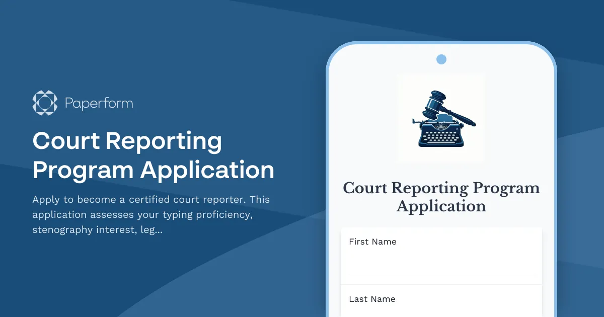 Court Reporting Program Application