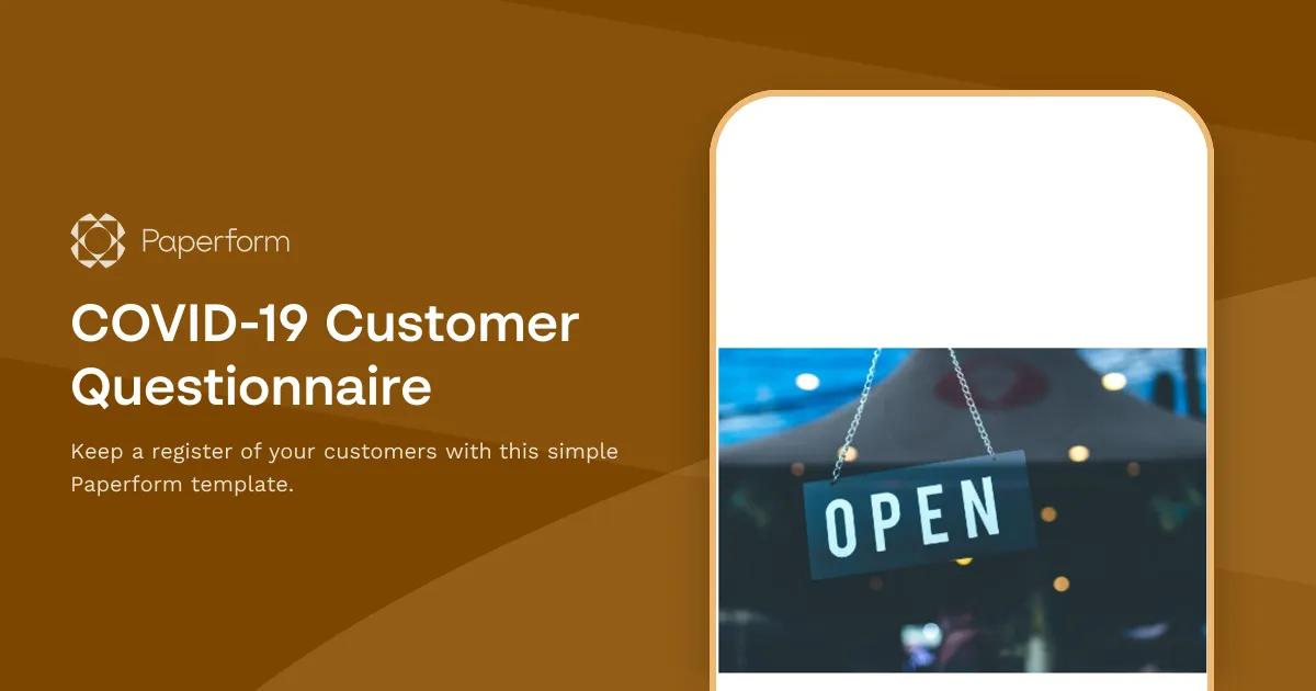 COVID-19 Customer Questionnaire
