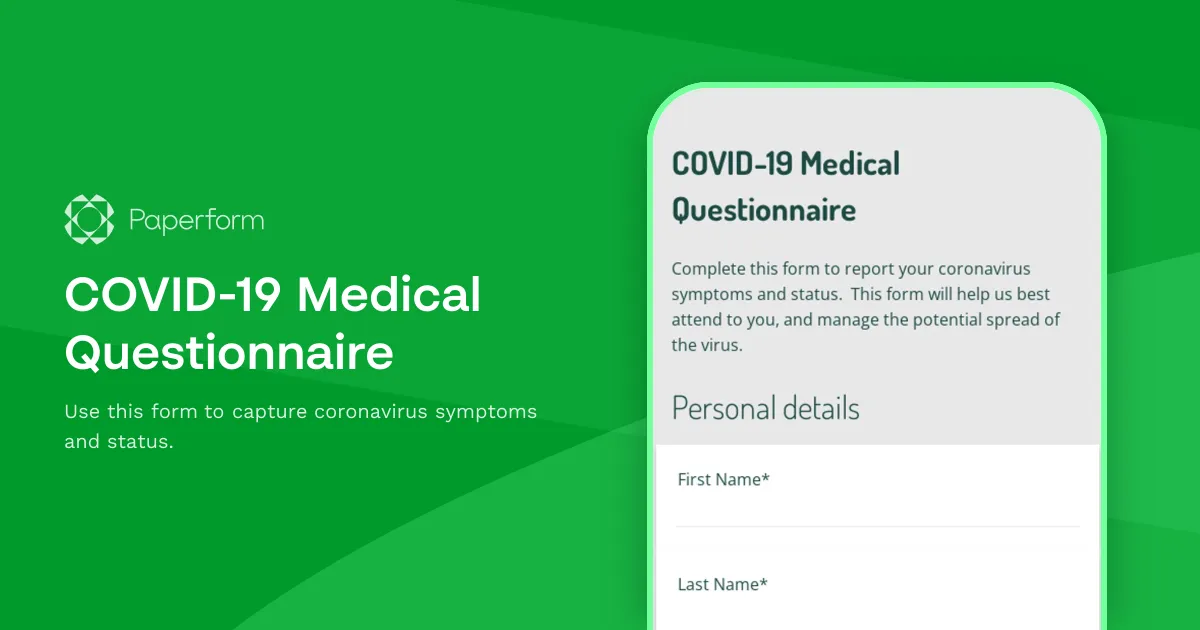 COVID-19 Medical Questionnaire