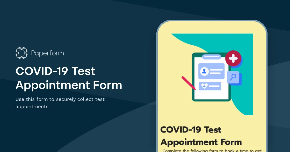 COVID-19 Test Appointment Form