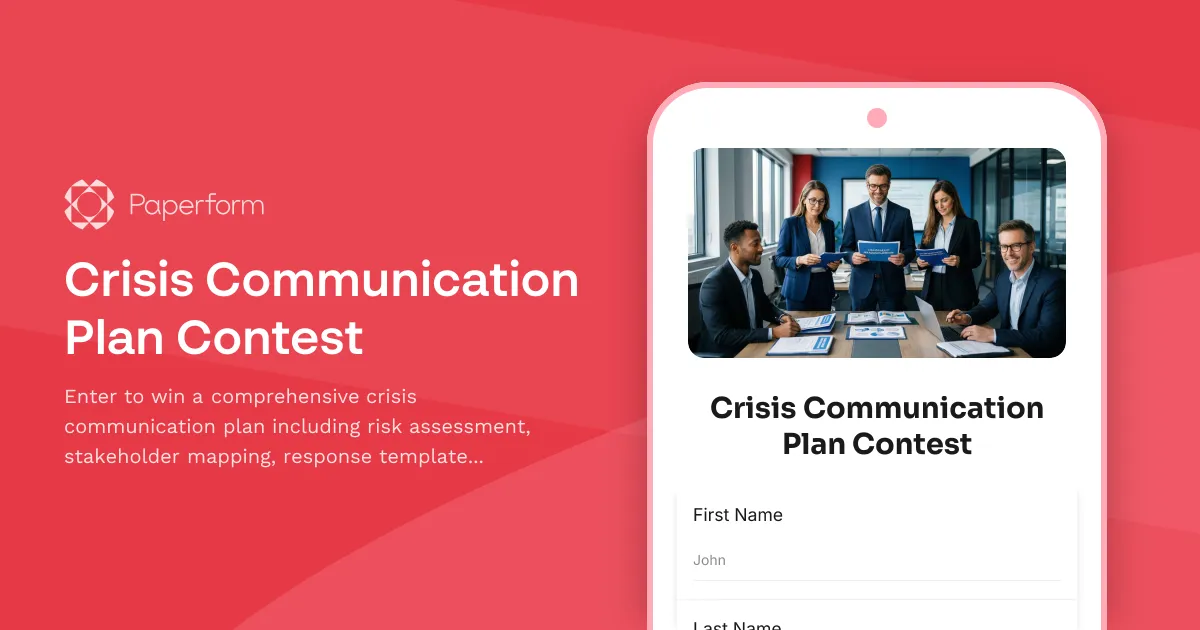 Crisis Communication Plan Contest