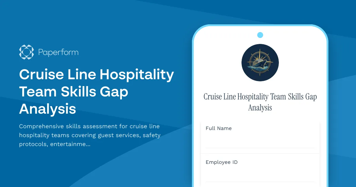 Cruise Line Hospitality Team Skills Gap Analysis