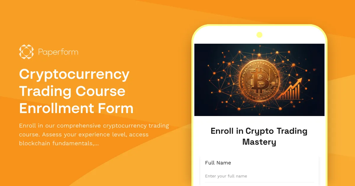 Cryptocurrency Trading Course Enrollment Form