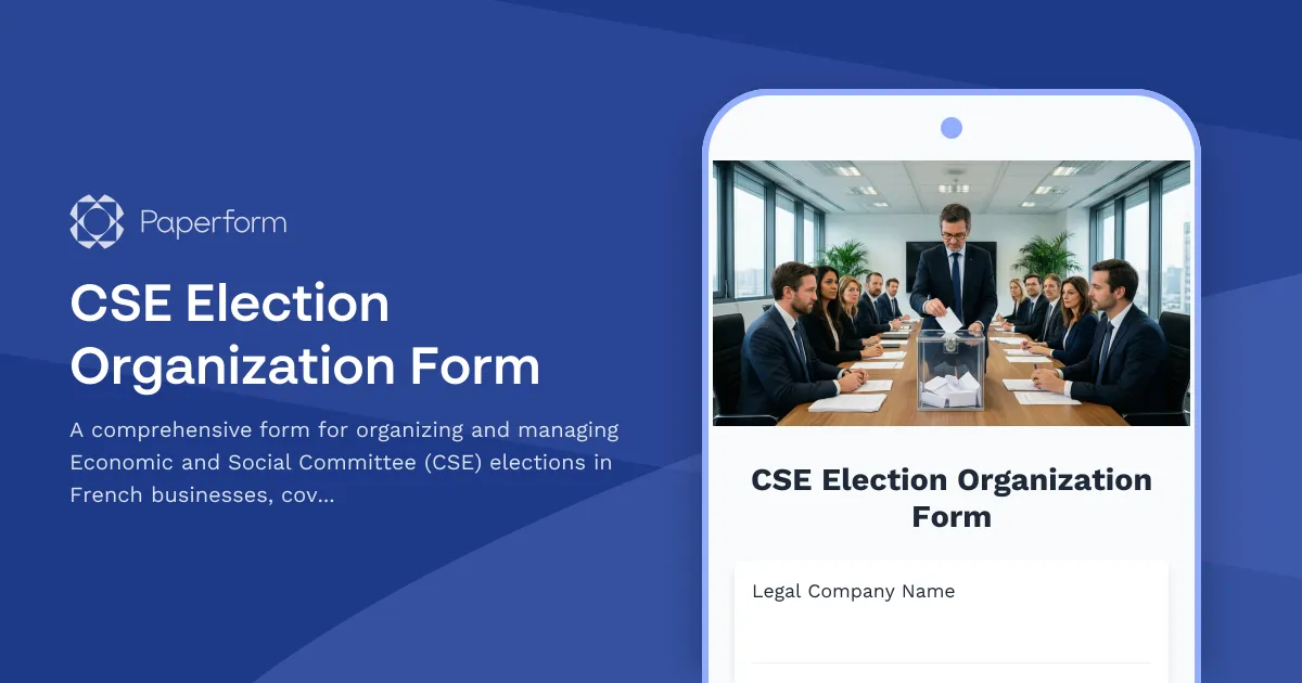 CSE Election Organization Form